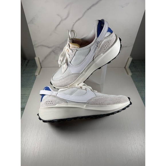 Size 6.5 - Nike Waffle Debut Vintage White Game Royal Women's NWOT DX2931-400 - Picture 2 of 10